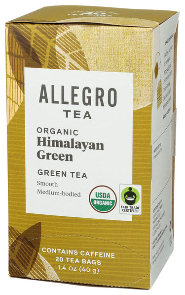 Allegro Tea, Organic Himalayan Green Tea Bags, 20 ct